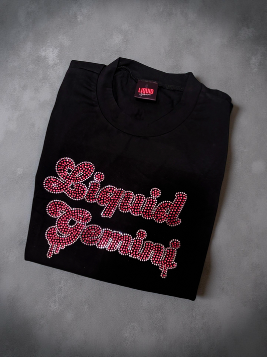 Rhinestone Liquid Gemini Shirt